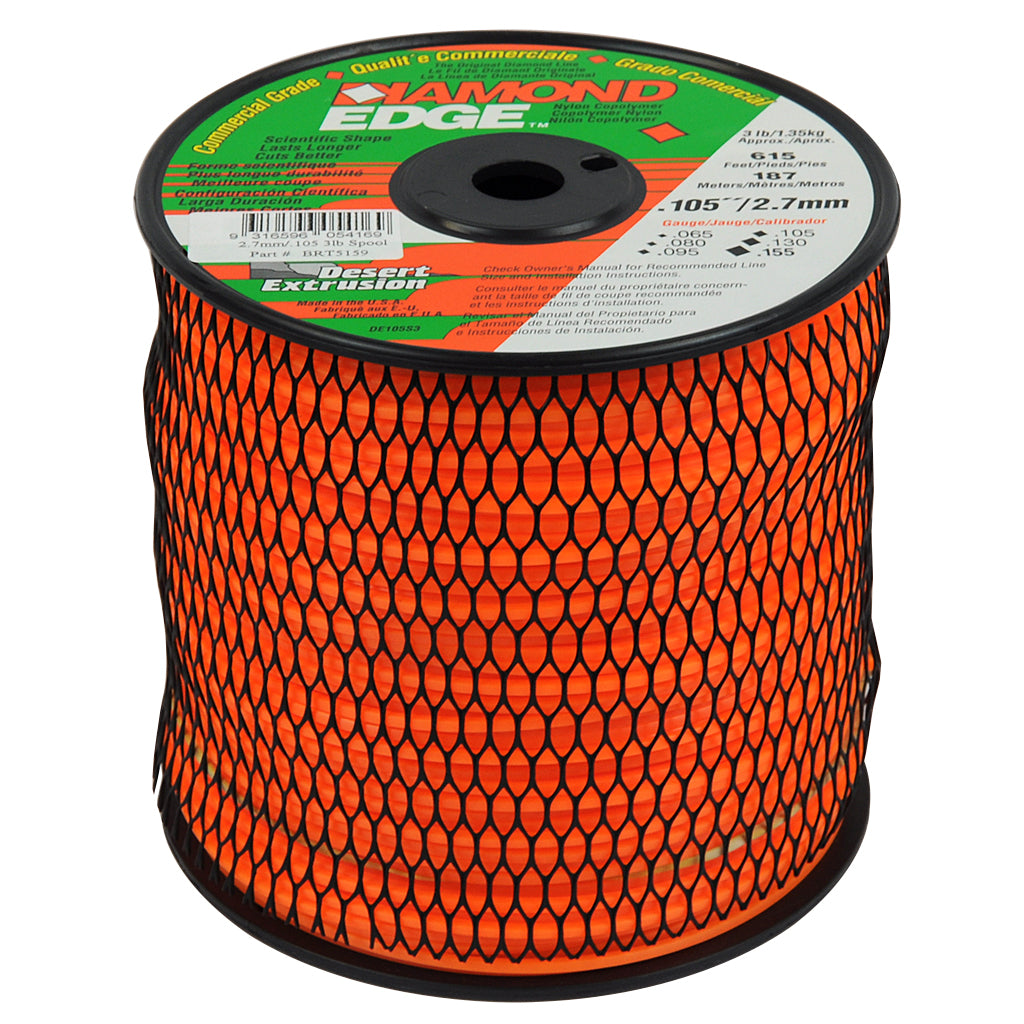 Diamond Edge Trimmer Line  .105" / 2.70MM Spool Length 187m BRT5159