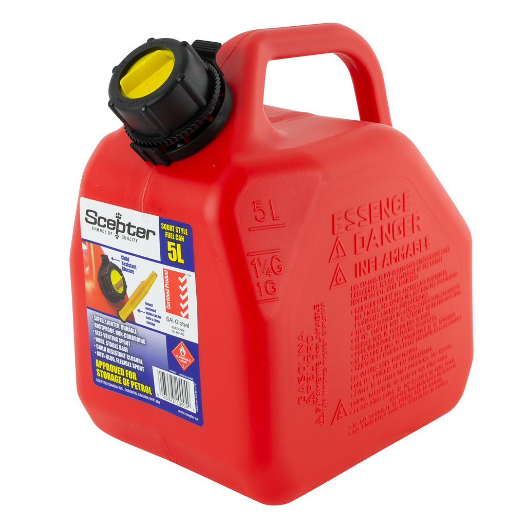SCEPTER FUEL CAN NO VENT RED 5L FUE8063